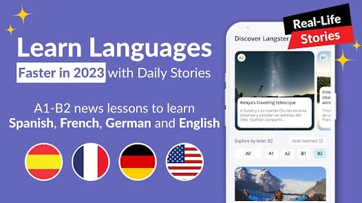 Learn Languages with Langster MOD APK 2.4.7 (Premium Unlocked) Android