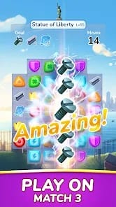 Monument Master Match 3 Games MOD APK 1.5.3 (Free Shopping) Android
