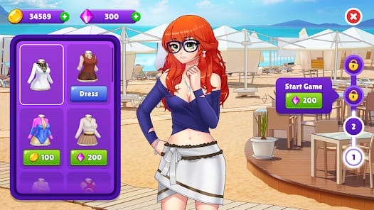 Passion Island Anime Game MOD APK 1.0.14 (Unlimited Gold Diamonds Energy) Android