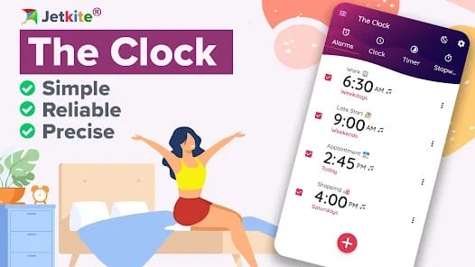 The Clock Alarm Clock Timer MOD APK 8.9.8 (Premium Unlocked) Android