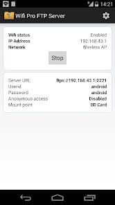 WiFi Pro FTP Server APK 2.2.1 (Full Version) Android