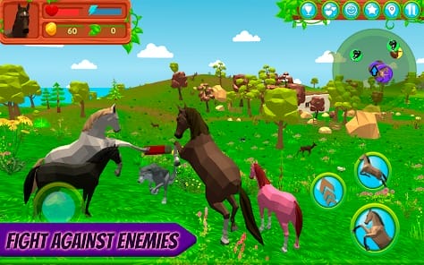 Horse Family Animal Simulator MOD APK 1.060 (Unlimited Coins Foods) Android