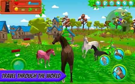 Horse Family Animal Simulator MOD APK 1.060 (Unlimited Coins Foods) Android