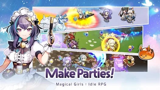 Magical Girls Idle MOD APK 1.2.3 (Dumb Enemy Acquire All Skills) Android
