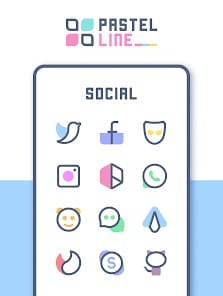 PastelLine IconPack APK 2.4 (Full Version) Android