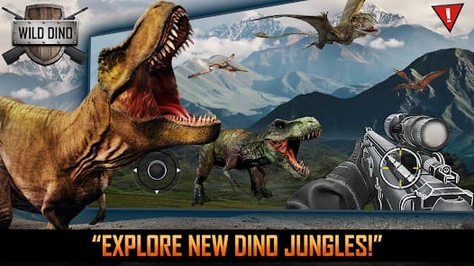 Wild Dino Hunting Jungle Games MOD APK 5.10 (Menu Money One Hit) Android