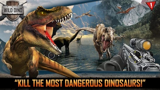 Wild Dino Hunting Jungle Games MOD APK 5.10 (Menu Money One Hit) Android