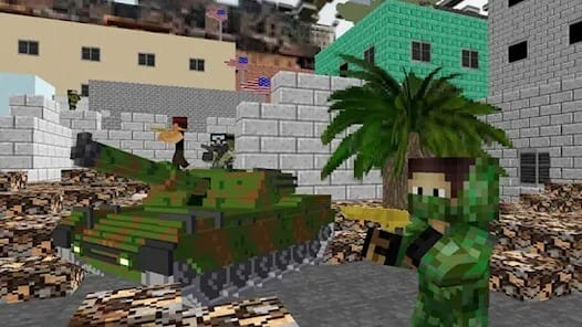 American Block Sniper Survival MOD APK 1.134 (God Mode Dumb Enemy) Android