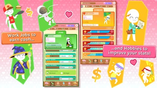 Crush Crush Idle Dating Sim MOD APK 0.403 (Diamonds Hearts Jobs Unlocked) Android
