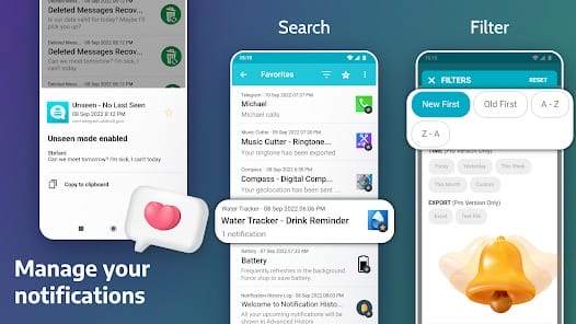 Notification History Log MOD APK 16.3.7 (Pro Unlocked) Android