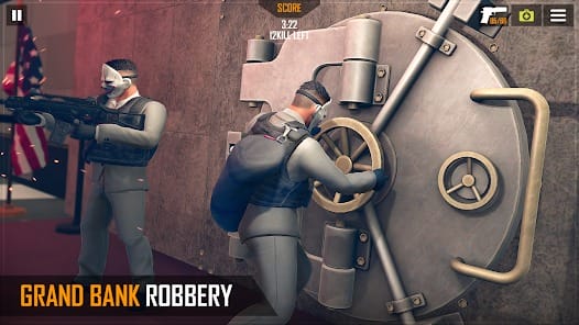 Real Gangster Bank Robber Game MOD APK 3.9 (God Mode Dumb Enemy) Android