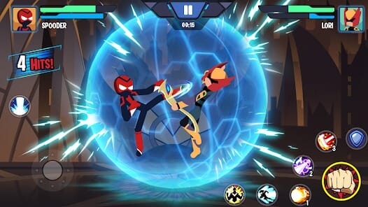 Stickman Heroes Battle of God MOD APK 0.1.7 (God Mode Unlimited Skill) Android