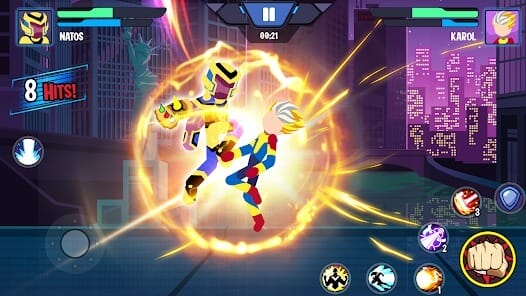 Stickman Heroes Battle of God MOD APK 0.1.7 (God Mode Unlimited Skill) Android