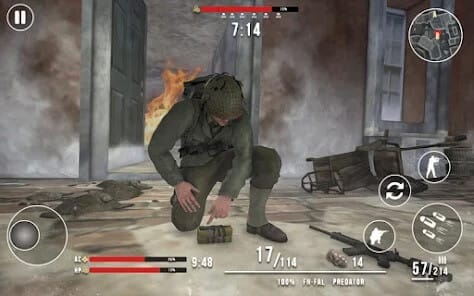 World War 2 Gun Games Offline MOD APK 1.3.3 (Dumb Enemy God Mode) Android