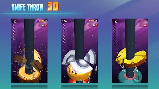 Knife Throw 3D MOD APK 2.32 (Unlimited Gold Spin) Android